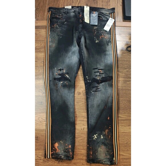 Jordan Craig Other - NWT Jordan Craig Black Starfish Denim SEAN 38x32 Paint Splatter Legacy Edition